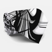 Schwarzweiss-Farn-Schlucht Krawatte (Gerollt)