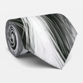 Schwarzweiss-Feder Krawatte (Gerollt)