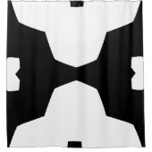 Schwarzweiß, fett geometrisch duschvorhang (Vorderseite)