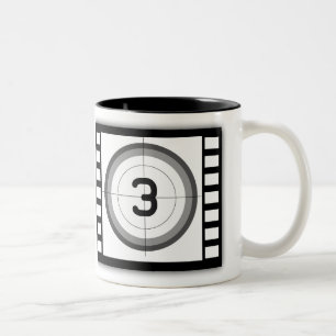 SCHWARZWEISS-FILM-COUNT-DOWN ZWEIFARBIGE TASSE