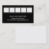 Schwarzweiss-Film-Streifen Visitenkarte (Vorne/Hinten)