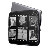 Schwarzweiss-Filmrolle Laptopschutzhülle (Vorderseite Links)