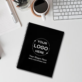 Schwarzweiß-Firmenlogo Notizblock