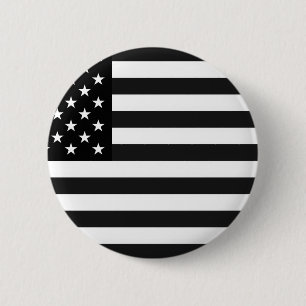 Schwarzweiss-Flagge der Vereinigten Staaten Button