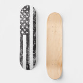 Schwarzweiss-Flagge-Skateboard Skateboard (Vorderseite)