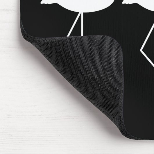 Schwarzweiss-Flamingo Mousepad (Ecke)