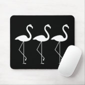 Schwarzweiss-Flamingo Mousepad (Mit Mouse)