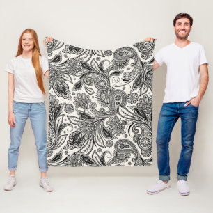 Schwarzweiß Fleecedecke