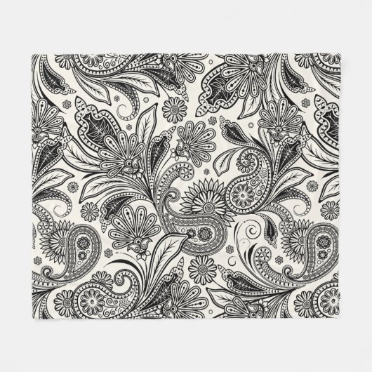 Schwarzweiß Fleecedecke (Vorderseite (Horizontal))