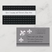 Schwarzweiss-Fleur de Lys Visitenkarte (Vorne/Hinten)