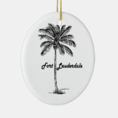 Schwarzweiss-Fort Lauderdale- u. Palmenentwurf Keramik Ornament (Rechts)