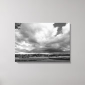 Schwarzweiß-Foto auf der Leinwand (Vorderseite)