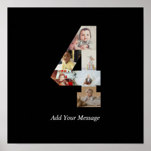 Schwarzweiß-Foto-Collage Nummer 4 Poster