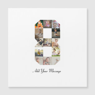Schwarzweiß-Foto-Collage Nummer 8 Magnetkarte