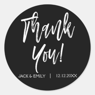 Schwarzweiss-Foto danken Ihnen Aufkleber