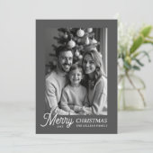 Schwarzweiß-Foto Feiertagskarte (Stehend Vorderseite)