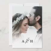 Schwarzweiß-Foto für Monogramm Einladung (Rückseite)