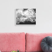 Schwarzweiß-Foto großer Sturmwolken Leinwanddruck (Insitu (Wohnzimmer))