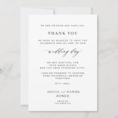 Schwarzweiß Foto Hochzeit Dankeschön Karte (Vorderseite)