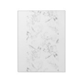 Schwarzweiß-Foto mit weißem Hintergrund Notizblock (Rotiert)