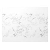 Schwarzweiß-Foto mit weißem Hintergrund Notizblock (Vorderseite)