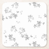 Schwarzweiß-Foto mit weißem Hintergrund Rechteckiger Pappuntersetzer (Vorderseite)