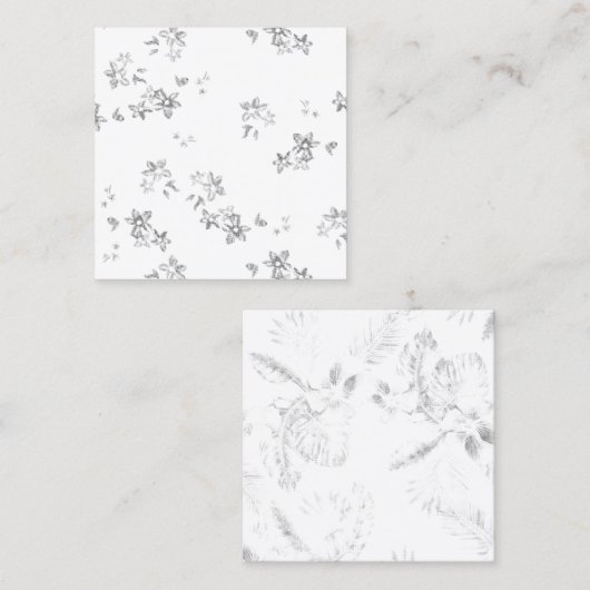 Schwarzweiß-Foto mit weißem Hintergrund Telefonnummerkarte (Vorne/Hinten)