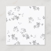 Schwarzweiß-Foto mit weißem Hintergrund Telefonnummerkarte (Vorderseite)