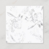 Schwarzweiß-Foto mit weißem Hintergrund Telefonnummerkarte (Rückseite)