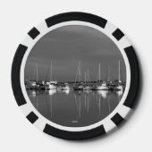Schwarzweiß-Foto-Token, Boote Pokerchips (Rückseite)