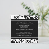 Schwarzweiss-Foto-Verlobungs-Party Einladungen (Stehend Vorderseite)