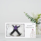Schwarzweiß-Fotokarte Feiertagskarte (Stehend Vorderseite)