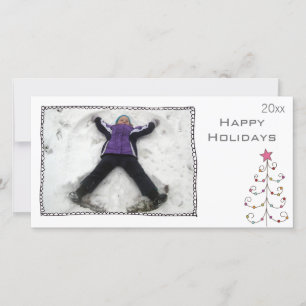 Schwarzweiß-Fotokarte Feiertagskarte