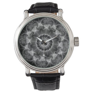 Schwarzweiß-Fraktal Armbanduhr