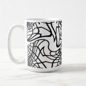 Schwarzweiß-Fraktal Kaffeetasse (Links)