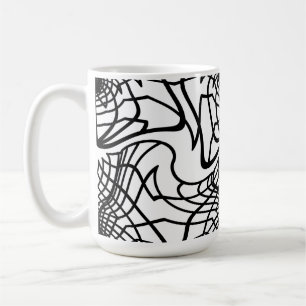 Schwarzweiß-Fraktal Kaffeetasse