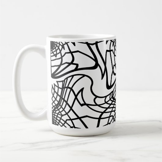 Schwarzweiß-Fraktal Kaffeetasse (Links)