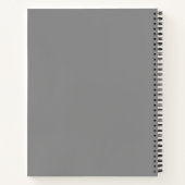 Schwarzweiß-Fraktal-Notebook Notizblock (Rückseite)