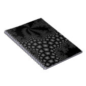 Schwarzweiß-Fraktal-Notebook Notizblock (Rechte Seite)