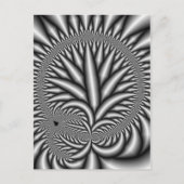 Schwarzweiß-Fraktal Postkarte (Vorderseite)