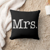 Schwarzweiss-Frau Hochzeitstag-Zitat Kissen (Decke)