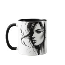 Schwarzweiß Frauenporträt.