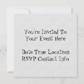 Schwarzweiss-Friedenszeichen Einladung (Rückseite)