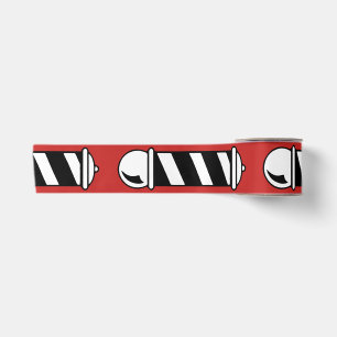 Schwarzweiss-Friseur Pole Satinband