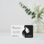 Schwarzweiss-Friseursalon mit Verabredungs-Datum Terminkarte (Stehend Vorderseite)