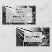 Schwarzweiss-frisiertes Auto Visitenkarte (Vorne/Hinten)