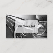 Schwarzweiss-frisiertes Auto Visitenkarte (Rückseite)