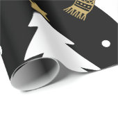 Schwarzweiß Frohe Weihnachtsschneeflocken Set Geschenkpapier (Rolleneckpunkt)