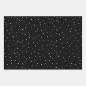 Schwarzweiß Frohe Weihnachtsschneeflocken Set Geschenkpapier Set (Vorderseite 3)