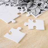 Schwarzweiss-Fuchs im Wald Puzzle (Seite)